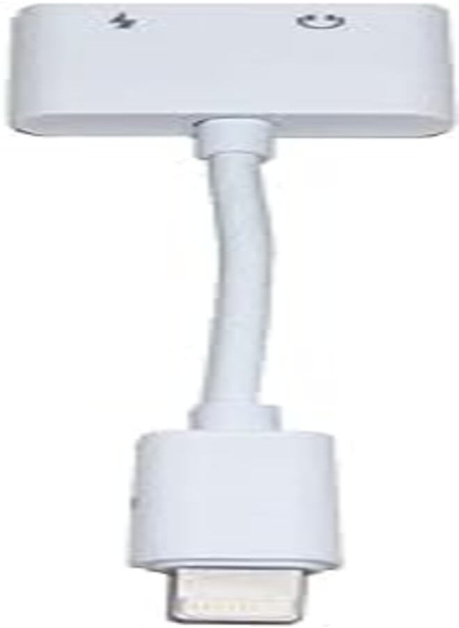 Generic - Remax RL-LA07i Concise Series Dual Lightning Audio Adapter 3.5 Mm - White - Image 1