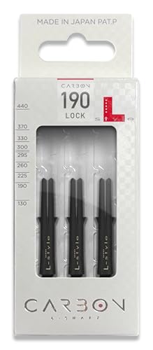 Lstyle Lstyle LShaft Carbon Locked Dart Shafts 190 Short for Soft Steel Tip Darts - Image 1