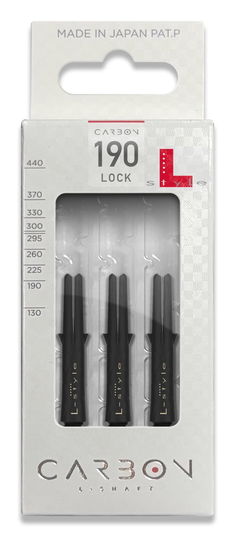 Lstyle Lstyle LShaft Carbon Locked Dart Shafts 190 Short for Soft Steel Tip Darts - Image 2