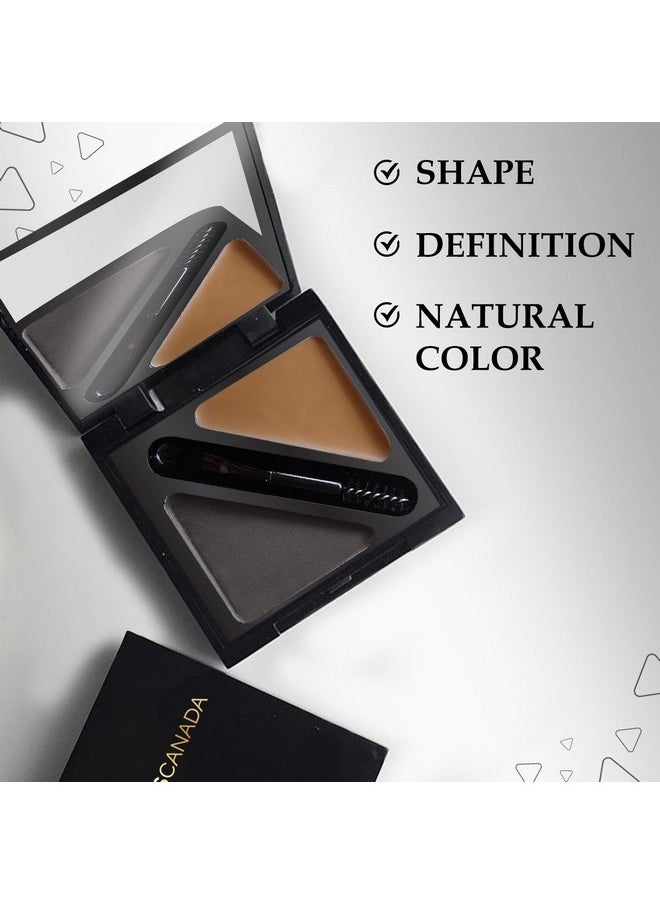 Facescanada - FACES CANADA HD Shape Up Brow Kit - Grey 01, 2.8g | Eyebrow Duo Kit - Wax & Powder With Brush | Long-Lasting | Precise & Natural Looking | Rich Color Payoff | Shaped & Defined Brows | Cruelty-free - Image 1