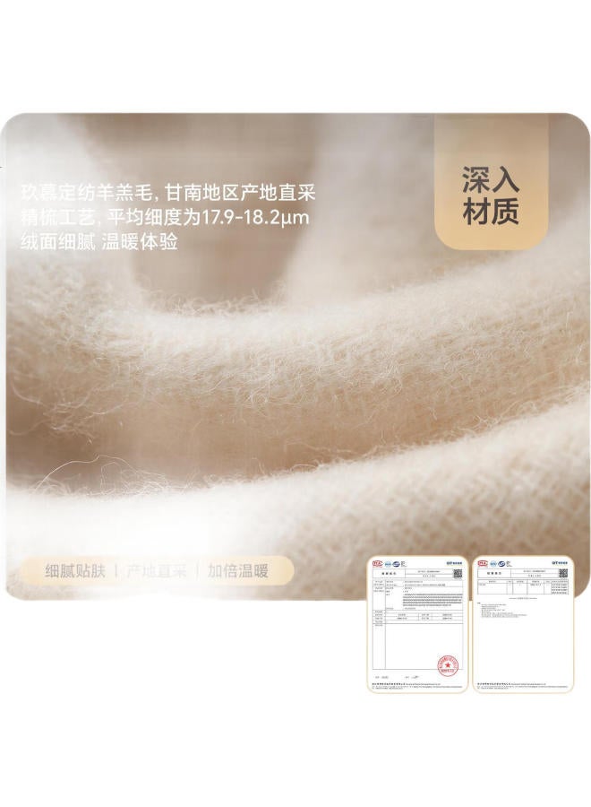 JIUMU Pure Wool Scarf Women Autumn And Winter Shawl Ladies Warm Neck Wrap Birthday New Year Gift For Girls Gift Boxed - Image 1
