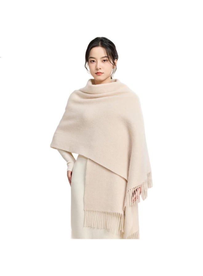 JIUMU Pure Wool Scarf Women Autumn And Winter Shawl Ladies Warm Neck Wrap Birthday New Year Gift For Girls Gift Boxed - Image 3