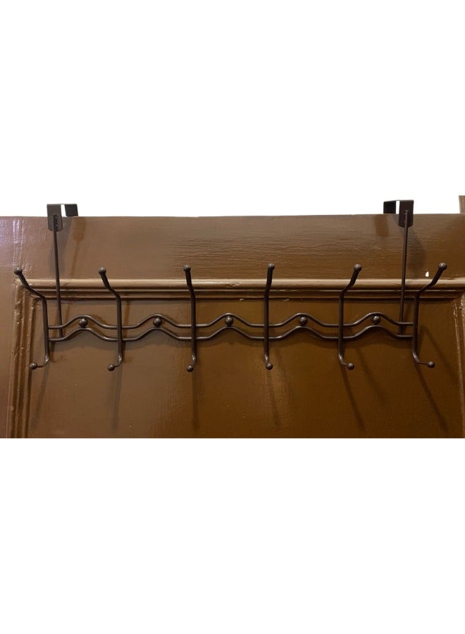 Flat Metal Hook with 6 Hooks Over Door Size: L560 x W130 x H270cm  - Image 2
