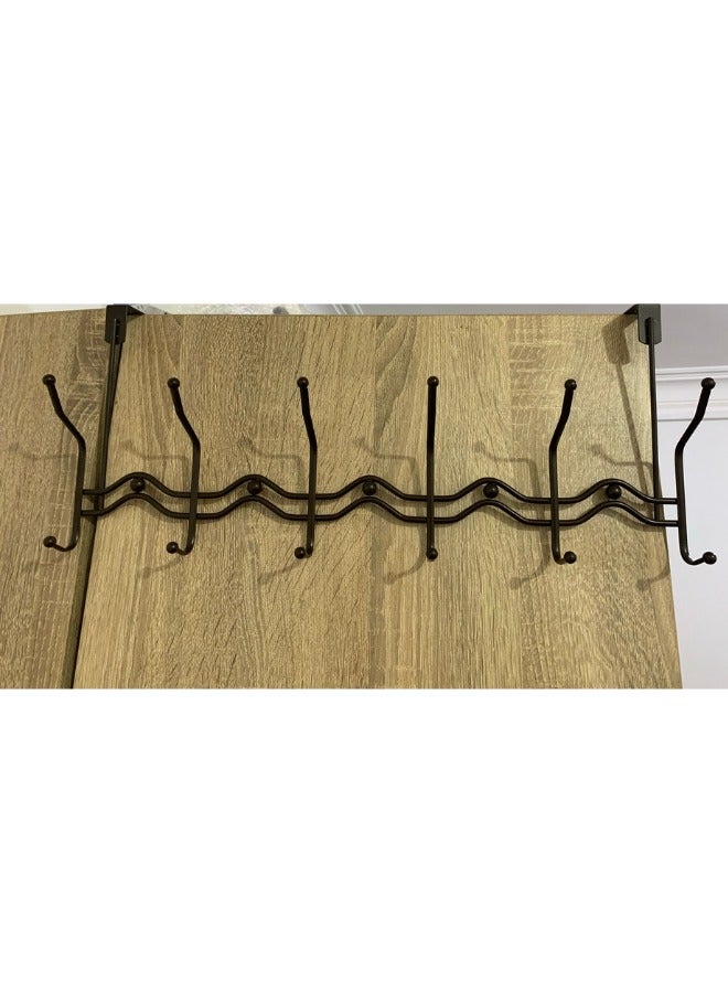 Flat Metal Hook with 6 Hooks Over Door Size: L560 x W130 x H270cm  - Image 3