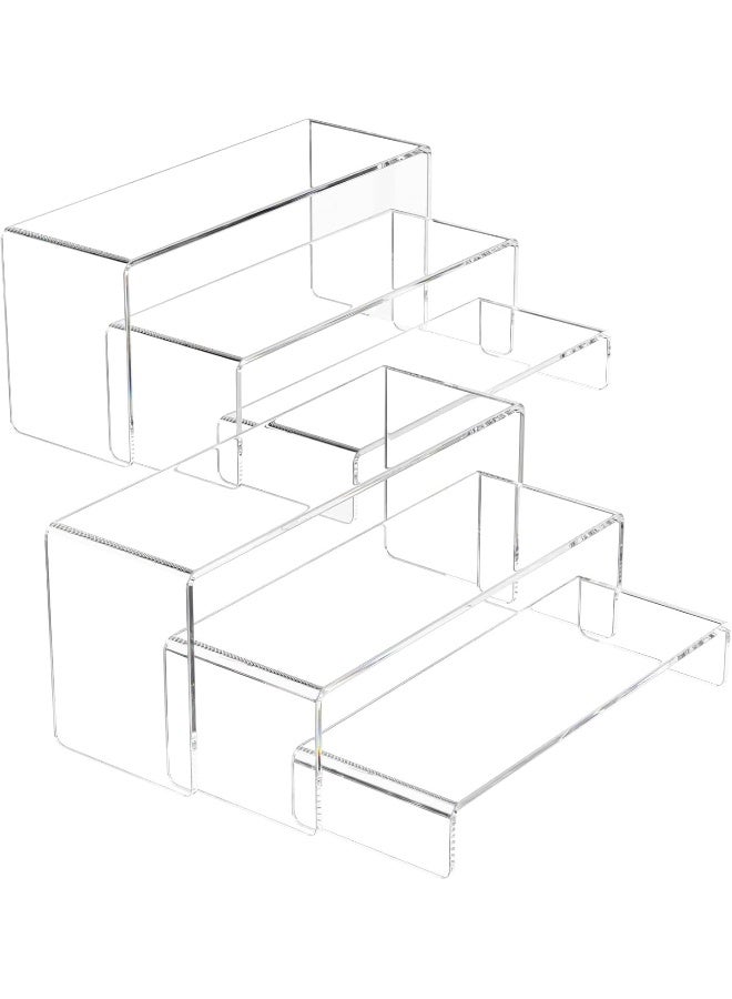TPGP Acrylic Display Riser, 3 Pcs 9" Large Acrylic Risers, Clear Rectangular Stands for Candy Dessert Cupcakes, Collectibles Display Stands Shelf for Display for Funko POP Figures - Image 1