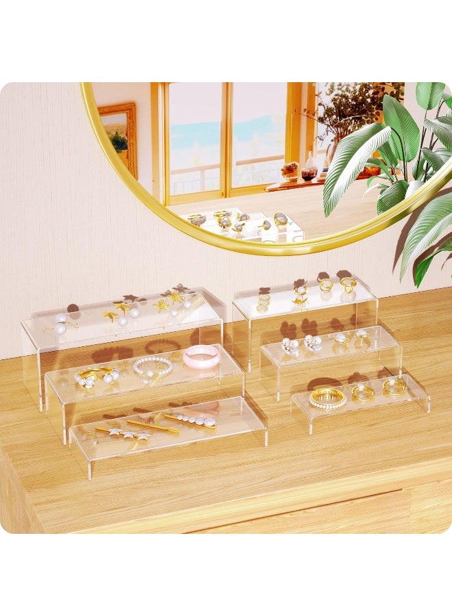 TPGP Acrylic Display Riser, 3 Pcs 9" Large Acrylic Risers, Clear Rectangular Stands for Candy Dessert Cupcakes, Collectibles Display Stands Shelf for Display for Funko POP Figures - Image 2