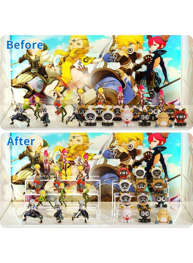 TPGP Acrylic Display Riser, 3 Pcs 9" Large Acrylic Risers, Clear Rectangular Stands for Candy Dessert Cupcakes, Collectibles Display Stands Shelf for Display for Funko POP Figures - Image 5