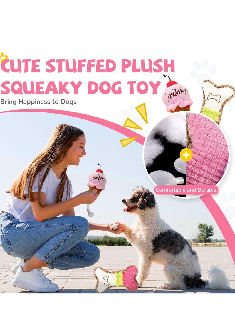 MASINGAA Dog Chew Toys, 6pcs Dog Puppies Teething Chewing Toy Set with Ball and Colorful Ropes, Interactive Pet Toys for Small and Medium Dogs (Pink) - Image 3