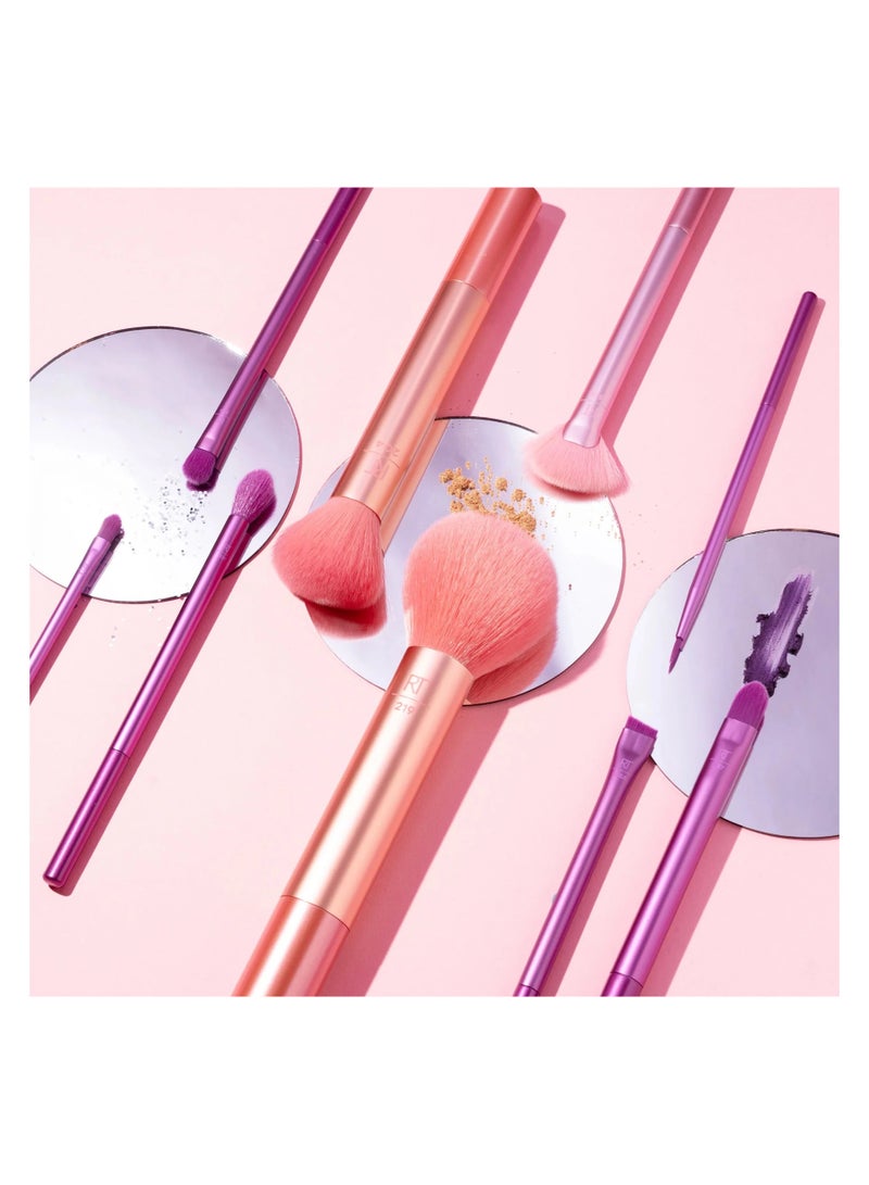 REAL TECHNIQUES Artist Brush Kit Face Cheek And Eye Brush Set Makeup Brush Kit For Foundation Blush Bronzer Concealer And Eyeshadow Professional Quality Makeup Tools 9 Piece Set Multicolor - Image 4