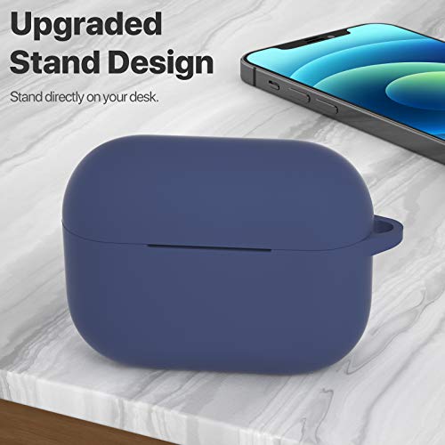 ATUAT for AirPods Pro 2nd Generation Case Cover Protective Silicone Skin Accessories with Keychain for Women Men for Apple AirPods Pro Gen 22022 Front LED VisibleRoyal Blue - Image 3