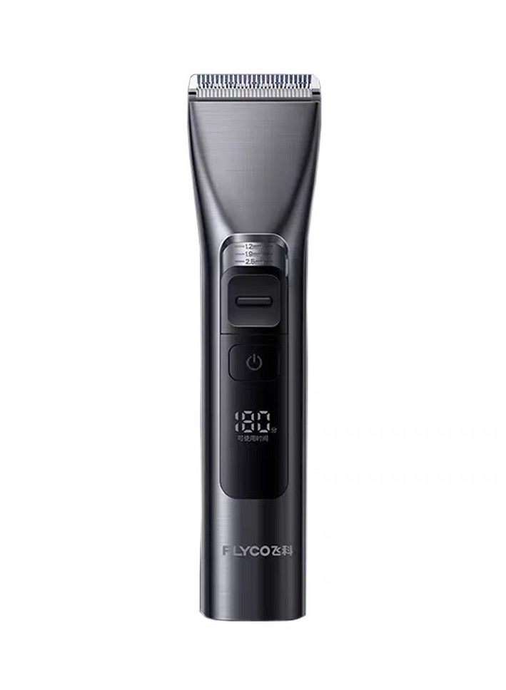 FLYCO Rechargeable FC5916 Electric Hairdresser Intelligent LED Display Full Body Waterproof 180-Minute Battery Life Titanium Ceramic Head - Black - Image 1