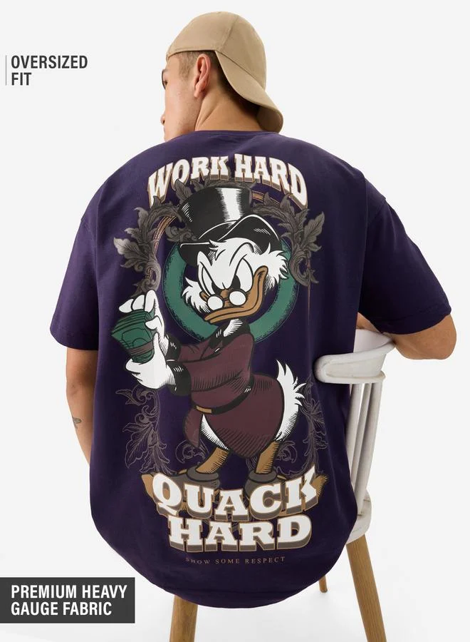 The Souled Store Men Oversized Disney Scrooge McDuck Graphic T-Shirt
