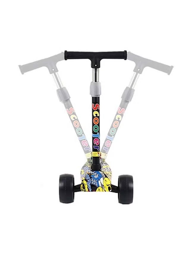Inder Tri Flash Wheel Graffiti Foldable And Adjustable Kids Scooter 55x58x25cm - Image 3