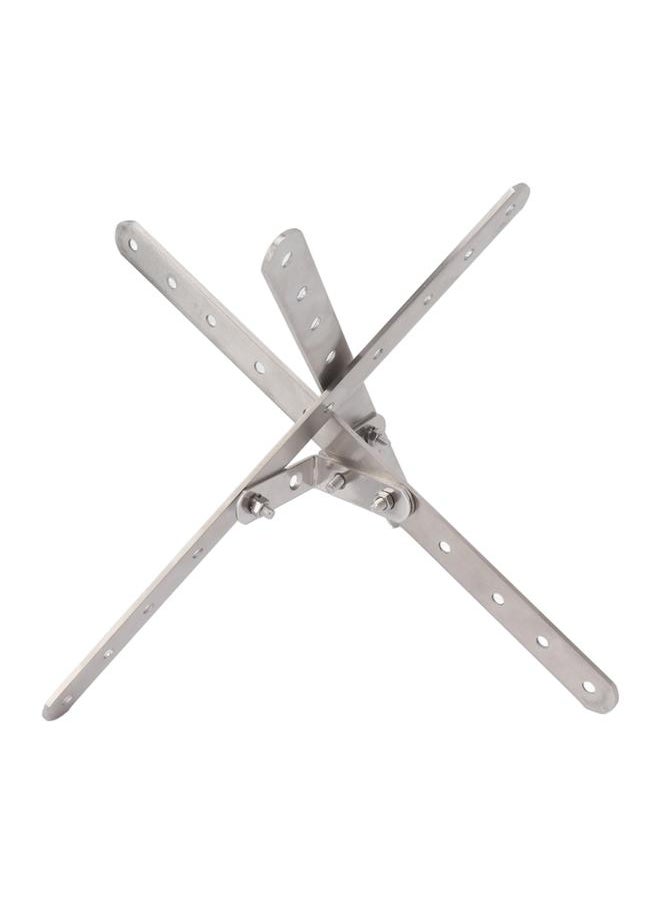Thoraya - Collapsible Fire Rack Stainless Steel Wood Burning Camping Firewood Support Frame Fire Pit for Outdoor BBQ - Image 1