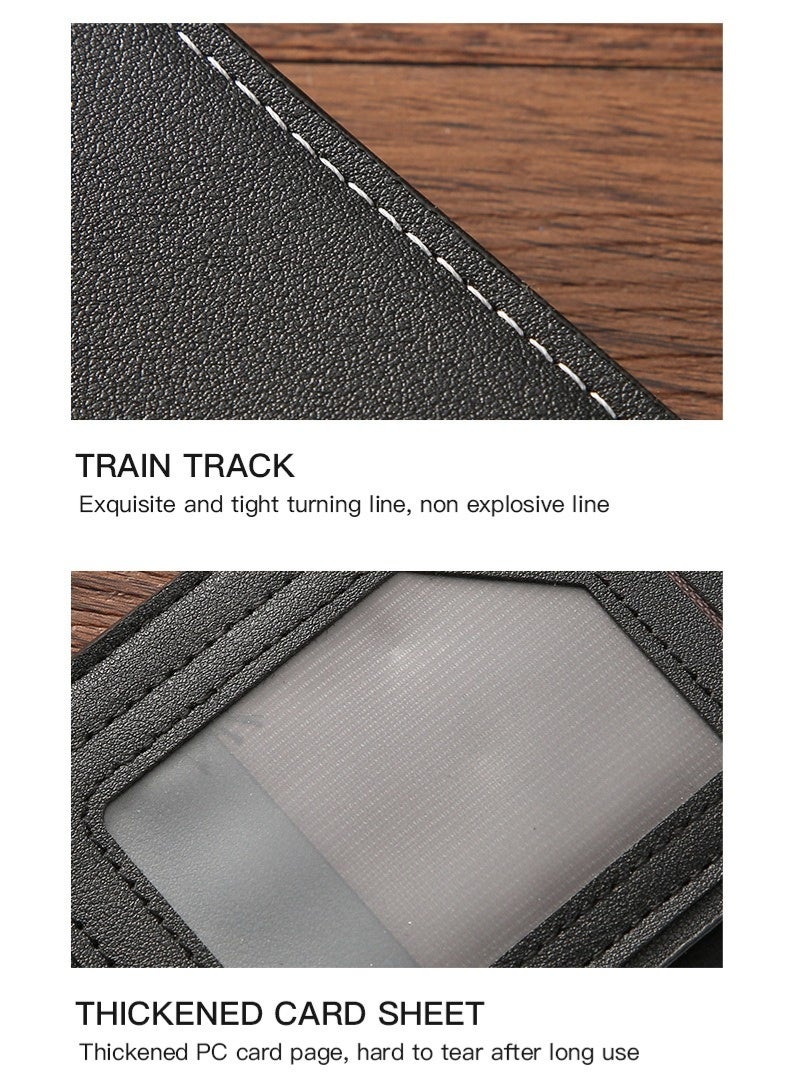 جيانغ بي أو محفظة طويلة للرجال - مخلب أعمال من جلد البولي يوريثان الناعم مع فتحات متعددة البطاقات ، محفظة محمولة بسعة كبيرة ، محفظة منظم بسحاب أنيقة - Image 5