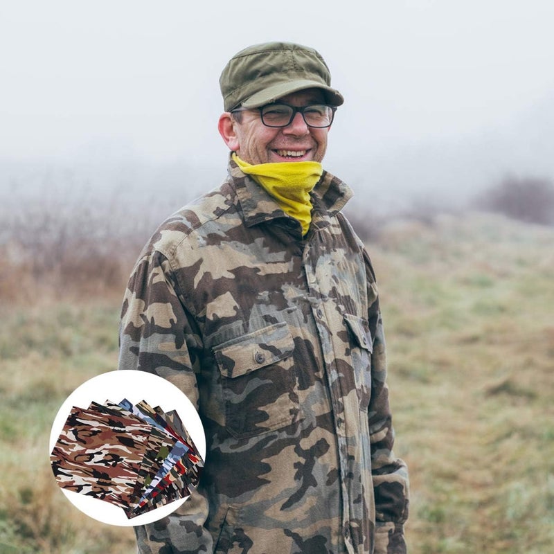 klarako 9Pcs Camouflage Sewing Fabric 25CM Cotton Fabric Squares Sewing Patchwork for DIY Crafts Sewing Scrapbooking Quilting (7 Colors) - Image 2