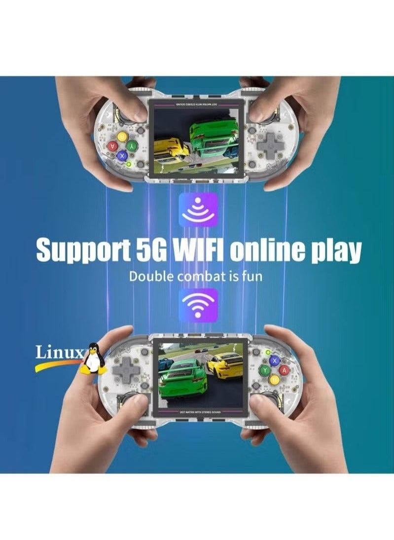 ANBERNIC  RG353PS Retro Handheld Gaming Console, Single Linux Operating System with RK3566 Chip, 3.5 Inch IPS Display, Includes 128GB TF Card Loaded with 4519 Games, 5G WiFi and 4.2 Bluetooth Compatible  - Image 5