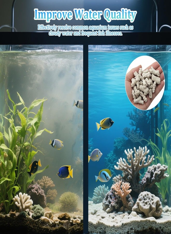 NZELSW 1.1lb/500g Net-bagged Crushed Coral Aquarium Filter Media, Fish Tank Coral Filter for Improving Water Quality, Reusable Crushed Coral Filter, for Cloudy Water Conditions & Frequent Fish Illnesses - Image 5