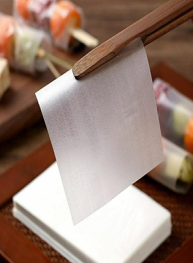 KOOTIPS 500Pieces Glutinous Rice Paper Edible Rice Paper Wafer Papers Edible Candy Wrappers 6.5x 10 cm(2.56x3.94 inch) For Baking and Cake Decorating Cupcakes Sushi Candy Caramel Toffee Rice - Image 3