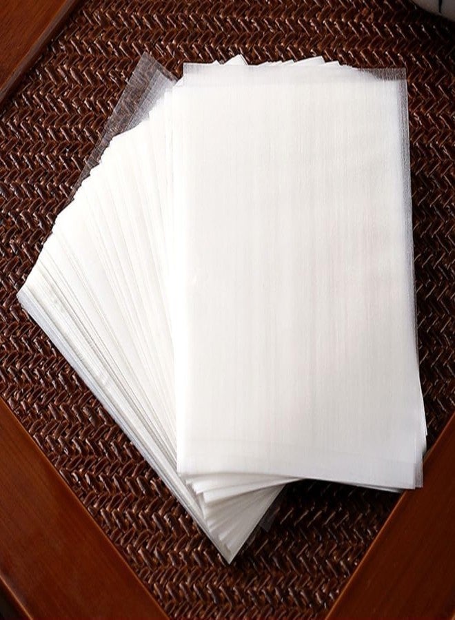KOOTIPS 500Pieces Glutinous Rice Paper Edible Rice Paper Wafer Papers Edible Candy Wrappers 6.5x 10 cm(2.56x3.94 inch) For Baking and Cake Decorating Cupcakes Sushi Candy Caramel Toffee Rice - Image 4