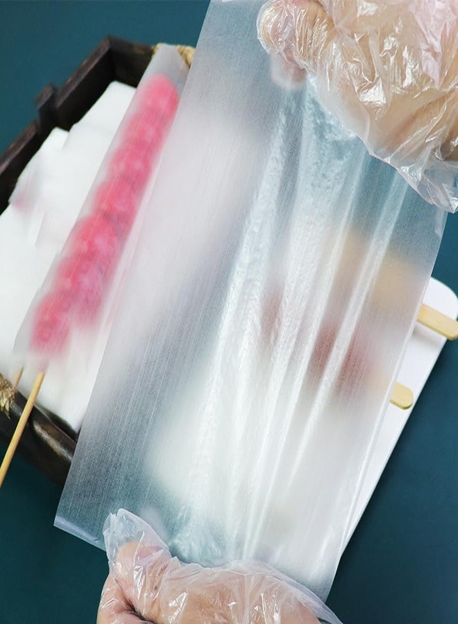 KOOTIPS 500Pieces Glutinous Rice Paper Edible Rice Paper Wafer Papers Edible Candy Wrappers 6.5x 10 cm(2.56x3.94 inch) For Baking and Cake Decorating Cupcakes Sushi Candy Caramel Toffee Rice - Image 2