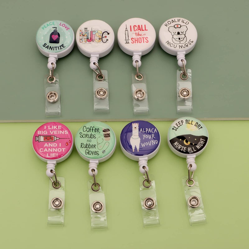 Tamhoo 15pcs Nursing Student Must Haves Badge Reels, Id Badge Holder Retractable Clip, Funny Badge Reel Cute Badge Reel Lanyards for Id Badges, Nurse Accessories for Work - Image 4