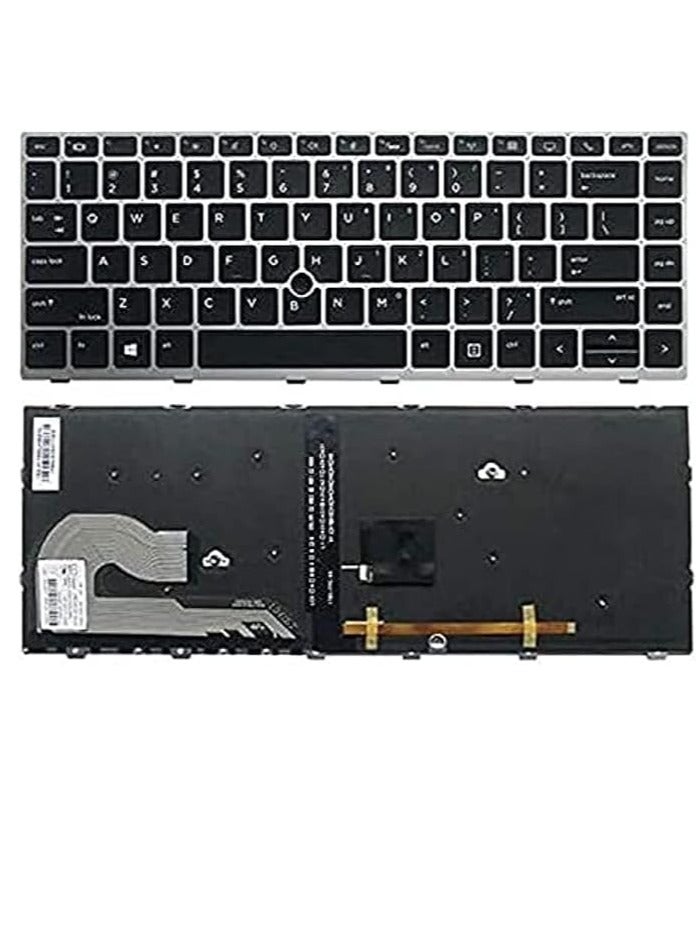 Replacement Keyboard for HP EliteBook 840 G5 840 G6 EliteBook 745 G5 745 G6 Series Laptop with Backlit US Layout P/N: L11307-001 L14378-001  - Image 1