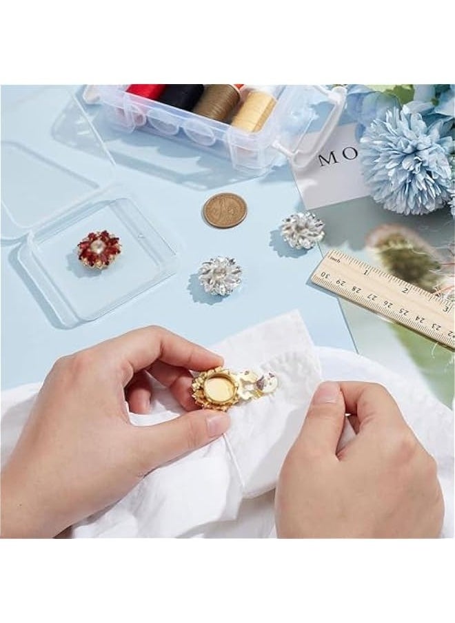Generic - Rhinestone on Covers, on Covers for Women Blouses, Detachable Shirt on Clips ons Jewelry, Crystal Fancy ons for Clothing Decorative ons for Crafting, DIY (12PCS) C - Image 1