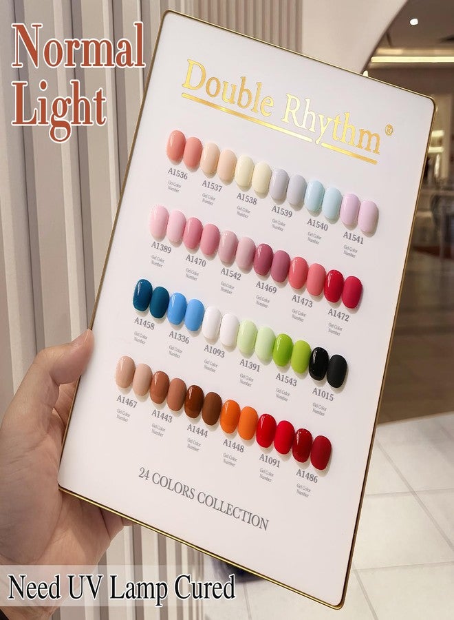 Double Rhythm مجموعة طلاء أظافر جل 28 قطعة 0.5 أونصة بتصميم مزدوج بنفس اللون ونفس الزجاجة مجموعة طلاء جل قابلة للإزالة لفن الأظافر وصالون العناية بالأظافر افعلها بنفسك في المنزل للنساء (مجموعة الأبيض والوردي - T24-2) - Image 4