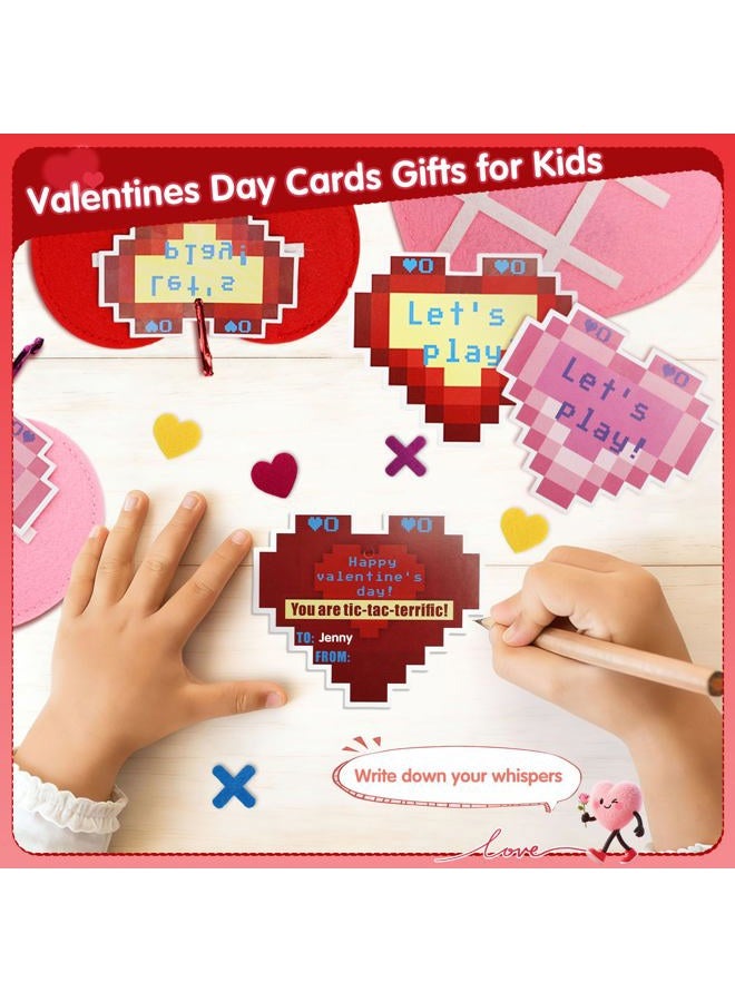 Axcoix 24 Pack Valentines Day Gifts for Kids Classroom, Tic Tac Toe Game with Valentines Exchange Cards for School Boys Girls Party Favors - Image 4