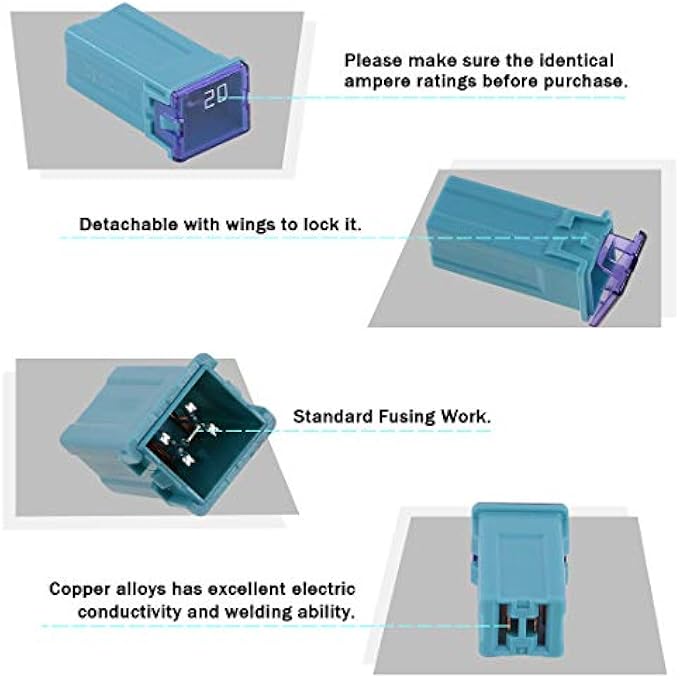 Hilitchi 30 Pcs Auto Fuse Assortment Kit Automotive Combination For Ford ChevyGm Nissan And Toyota Pickup Trucks Cars And Suvs 20A 30A 40A 50A 60A - Image 5