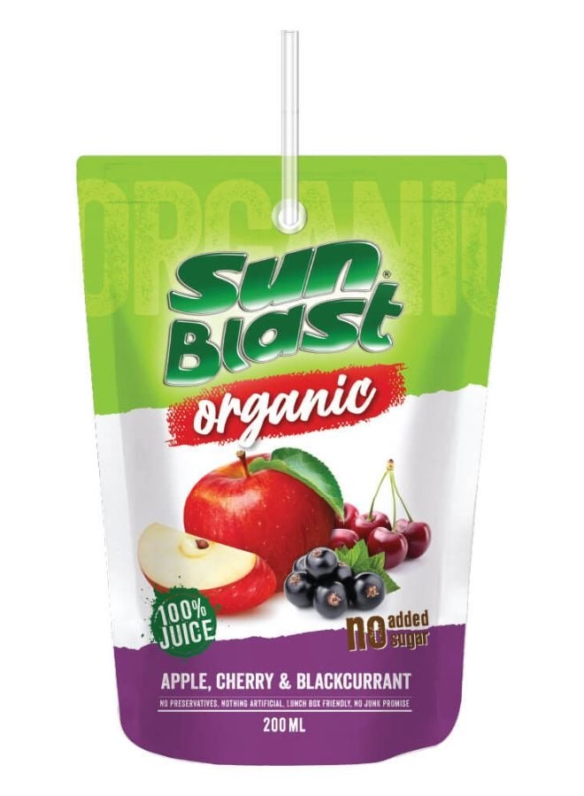 Sunblast عصير طبيعي عضوي نقي من التفاح والكرز والتوت الأسود - Image 2