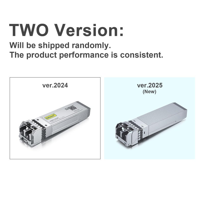 10Gtek 10GBase-SR SFP+ Transceiver, 10G 850nm MMF, up to 300 Meters, Compatible with Intel E10GSFPSR, Pack of 2 - Image 2