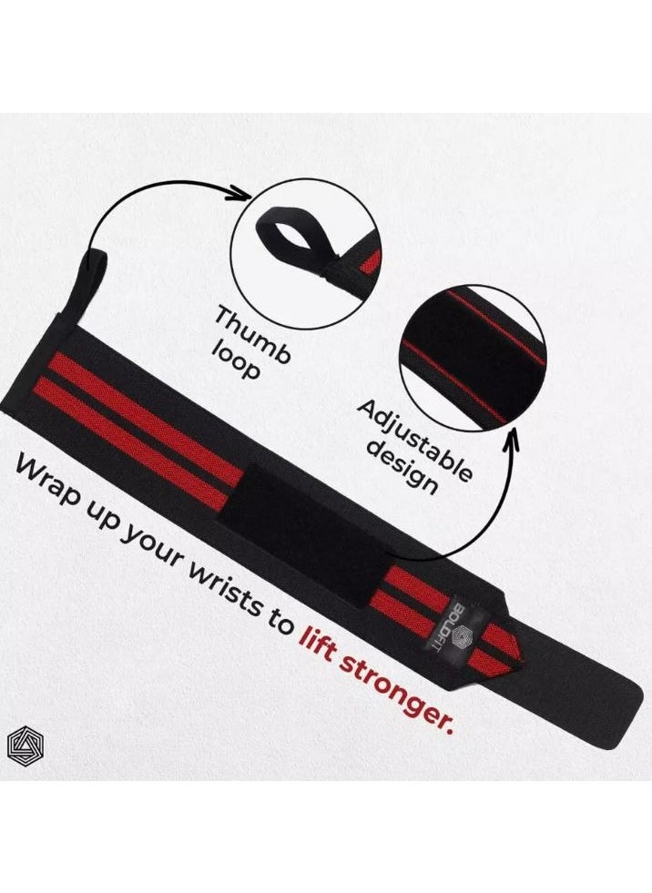 BOLDFIT - Gym Hand Grip Wrist Supporter Band with Thumb Loop Straps For Men and Women - Image 1