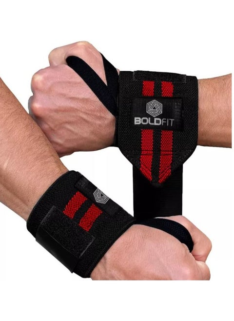 Gym Hand Grip Wrist Supporter Band with Thumb Loop Straps For Men and Women