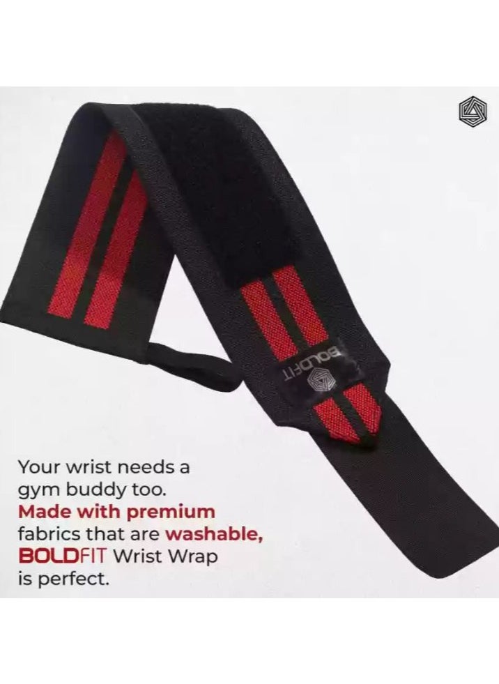 BOLDFIT - Gym Hand Grip Wrist Supporter Band with Thumb Loop Straps For Men and Women - Image 1