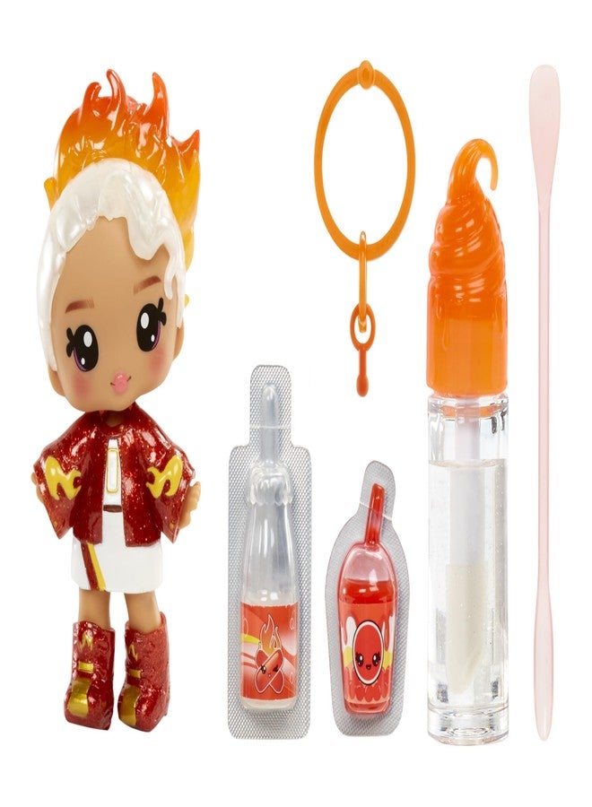 Yummiland Lip Gloss Doll - Amber Cinnamon, with DIY Lip Gloss Kit, Ages 4+ - Image 2