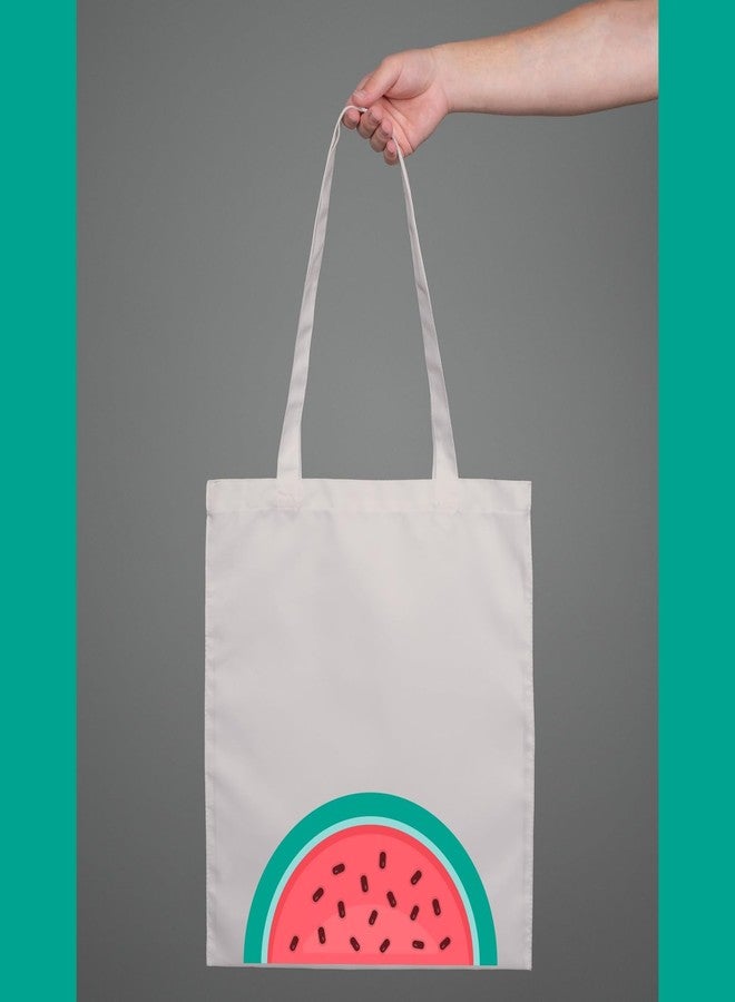 Roundsun Fruit Print Canvas Tote Bags,Reusable Shopping Bags with Strawberry,Kiwi,Orange,Watermelon Design,Magnetic Button Closure,No Zipper,No Inner Pocket,Eco Friendly Cotten (Mix Fruit (Pack of 4)) - Image 5