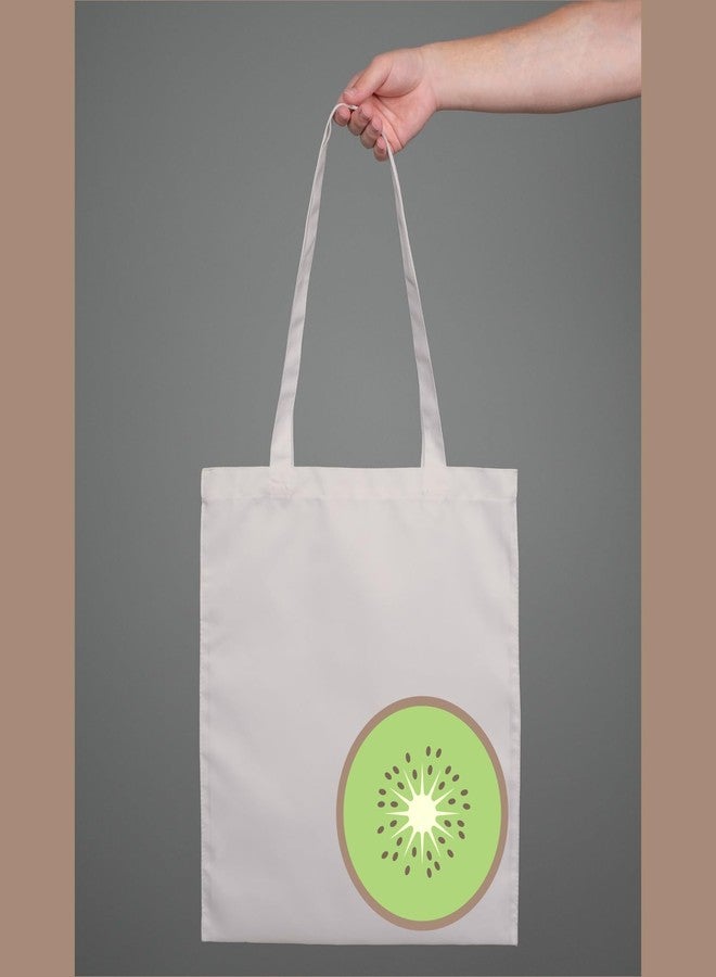 Roundsun Fruit Print Canvas Tote Bags,Reusable Shopping Bags with Strawberry,Kiwi,Orange,Watermelon Design,Magnetic Button Closure,No Zipper,No Inner Pocket,Eco Friendly Cotten (Mix Fruit (Pack of 4)) - Image 3