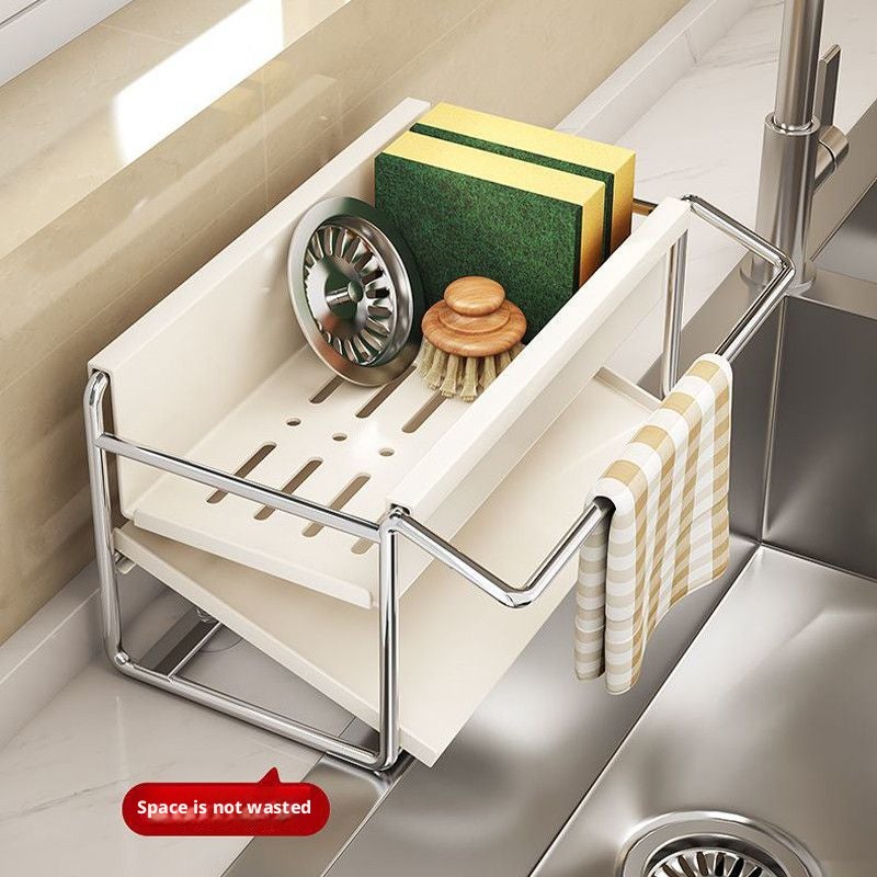 Multifunctional Kitchen Sink Caddy Rack for Sponges and Towels - Image 2
