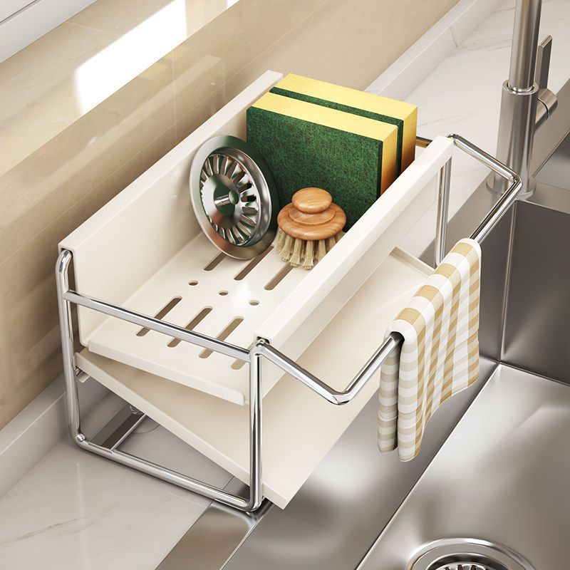Multifunctional Kitchen Sink Caddy Rack for Sponges and Towels - Image 5