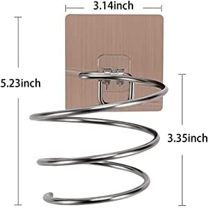 SIYANSHU Hair Dryer Holder Wall Mounted Self Adhesive Stainless Steel Hair Dryer Rack Hair Care ToolStyling Tools Blow Dryer Holder Rack for Dressing TableBathroom WallsBeauty Salons - Image 2