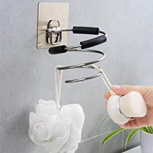 SIYANSHU Hair Dryer Holder Wall Mounted Self Adhesive Stainless Steel Hair Dryer Rack Hair Care ToolStyling Tools Blow Dryer Holder Rack for Dressing TableBathroom WallsBeauty Salons - Image 5