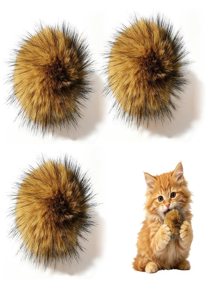 Cat Toy Faux Rabbit Fur Ball,2026 New Soft Rabbit Fur Catnip Balls (3PCS) - Image 1