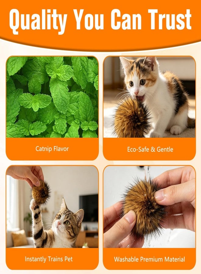 Cat Toy Faux Rabbit Fur Ball,2026 New Soft Rabbit Fur Catnip Balls (3PCS) - Image 5