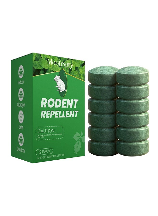 MOONSPRY 12 Pack Mouse Rodent Repellent, Repel Mice and Rats, Indoor and Outdoor Use, Safe for Homes & Pets, Safe for Pets and Family - Image 1