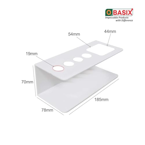 OBASIX Whiteboard Marker & Duster Holder | Color White In Aluminium - Image 2