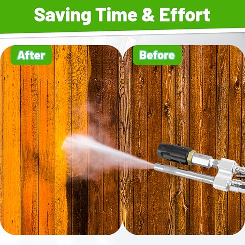 TasuoX M5 Twist Nozzle for Pressure Washer Adjustable Long Range Shooter Tip with 14 Quick Connect 37 GPM High Reach Soap Nozzle for Soft Wash Downstream Cleaning - Image 3