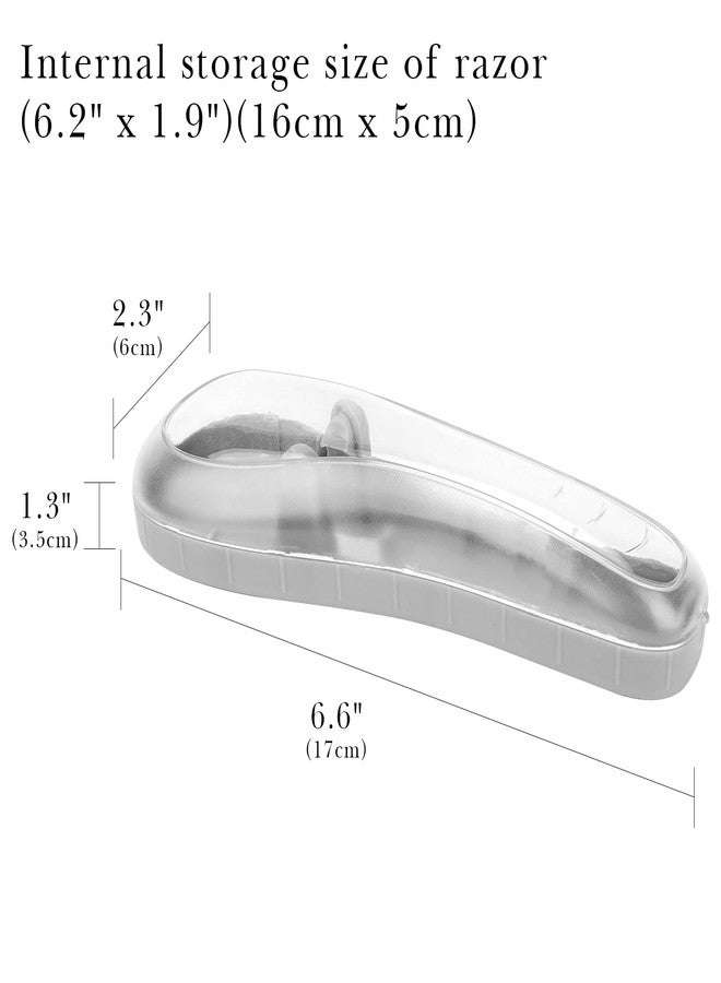 Linkidea 2 Pcs Razor Holder Case, Portable Travel Razor Protector Hard Case, Manual Razor Protector Box Compatible with Fusion 5 ProGlide, Sensor 3, SkinGuard, Pace 6 Pro (Grey) - Image 3