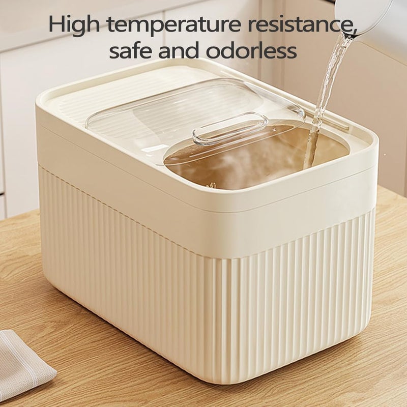 Masroo Long lifespan Maroo 5Kg Rice Dispenser,Grain Storage Container, Sealed Grain Container With Measuring Cup Bin For Nuts Rice, Food Cereal Bins Household Kitchen Pantry Organization Fade proof - Image 4